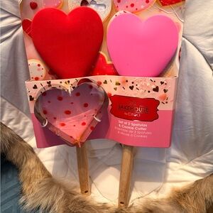 Marshalls Heart Spatula and Cookie Cutter Set - Red and Pink